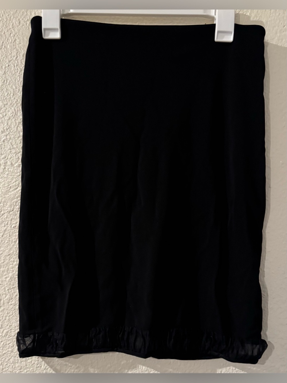 DKNY Black Pencil Skirt with Ruffle Hem